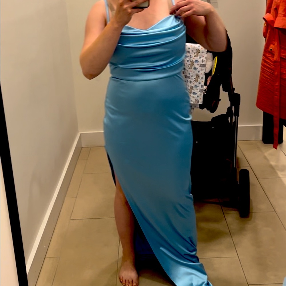ENVY&GRACE Blue satin dress